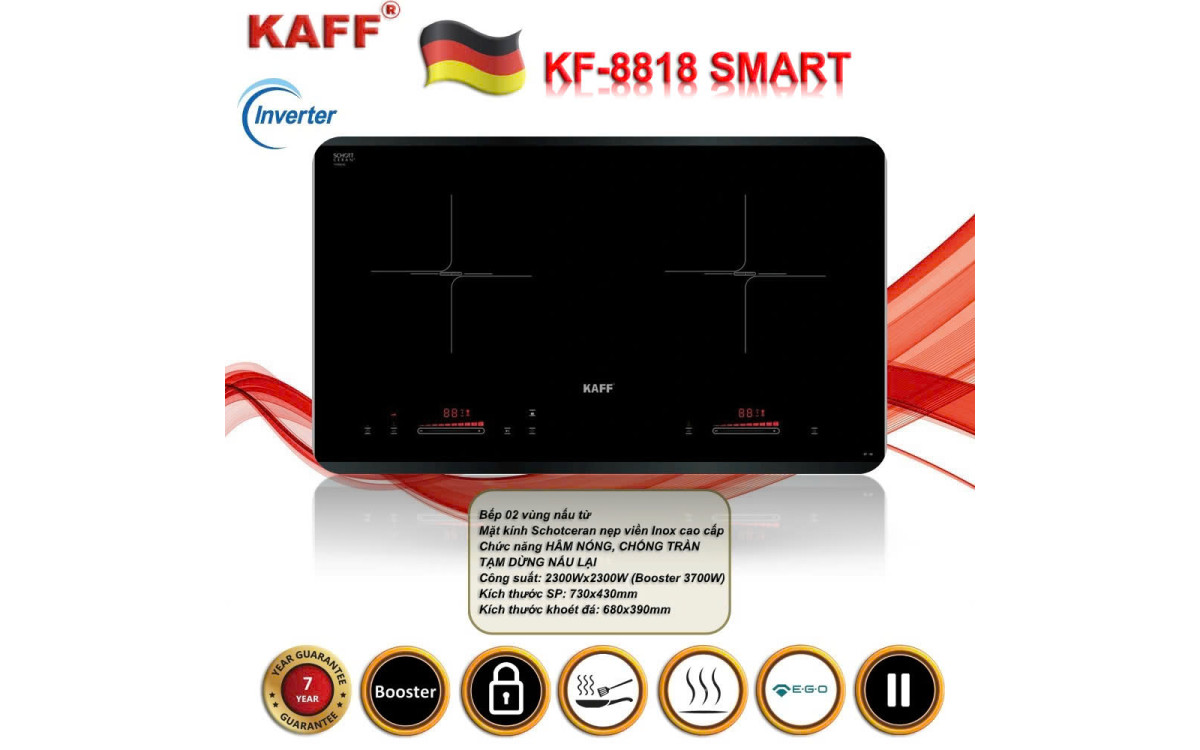 Bếp từ KAFF KF-8818 Smart - Bếp mới, c&ocirc;ng nghệ mới, thế hệ mới