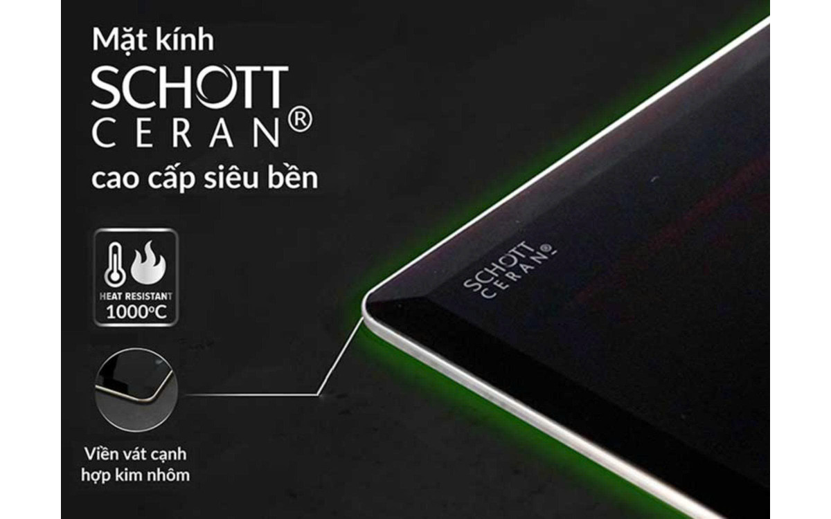 Mặt k&iacute;nh Schott Ceran l&agrave; g&igrave;, của nước n&agrave;o, c&oacute; tốt kh&ocirc;ng?