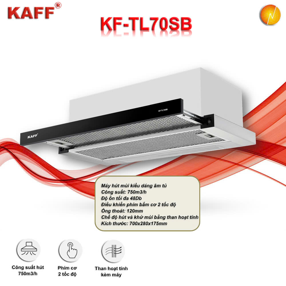 Máy Hút Mùi Âm Tủ KAFF KF-TL70SB New