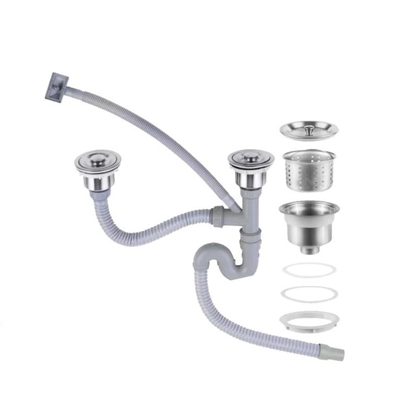 Chậu rửa ch&eacute;n inox 2 hố KAFF KF-P7843 3