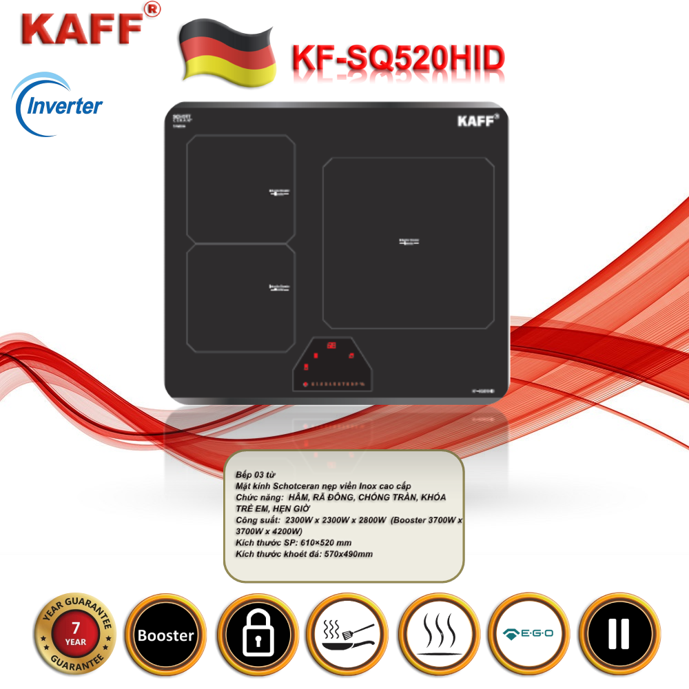 Bếp 3 Từ KAFF KF-SQ520HID