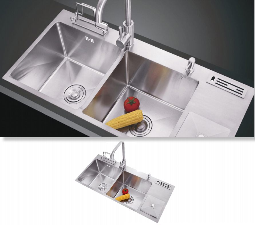 CHẬU RỬA INOX KAFF KF-D-HM10048