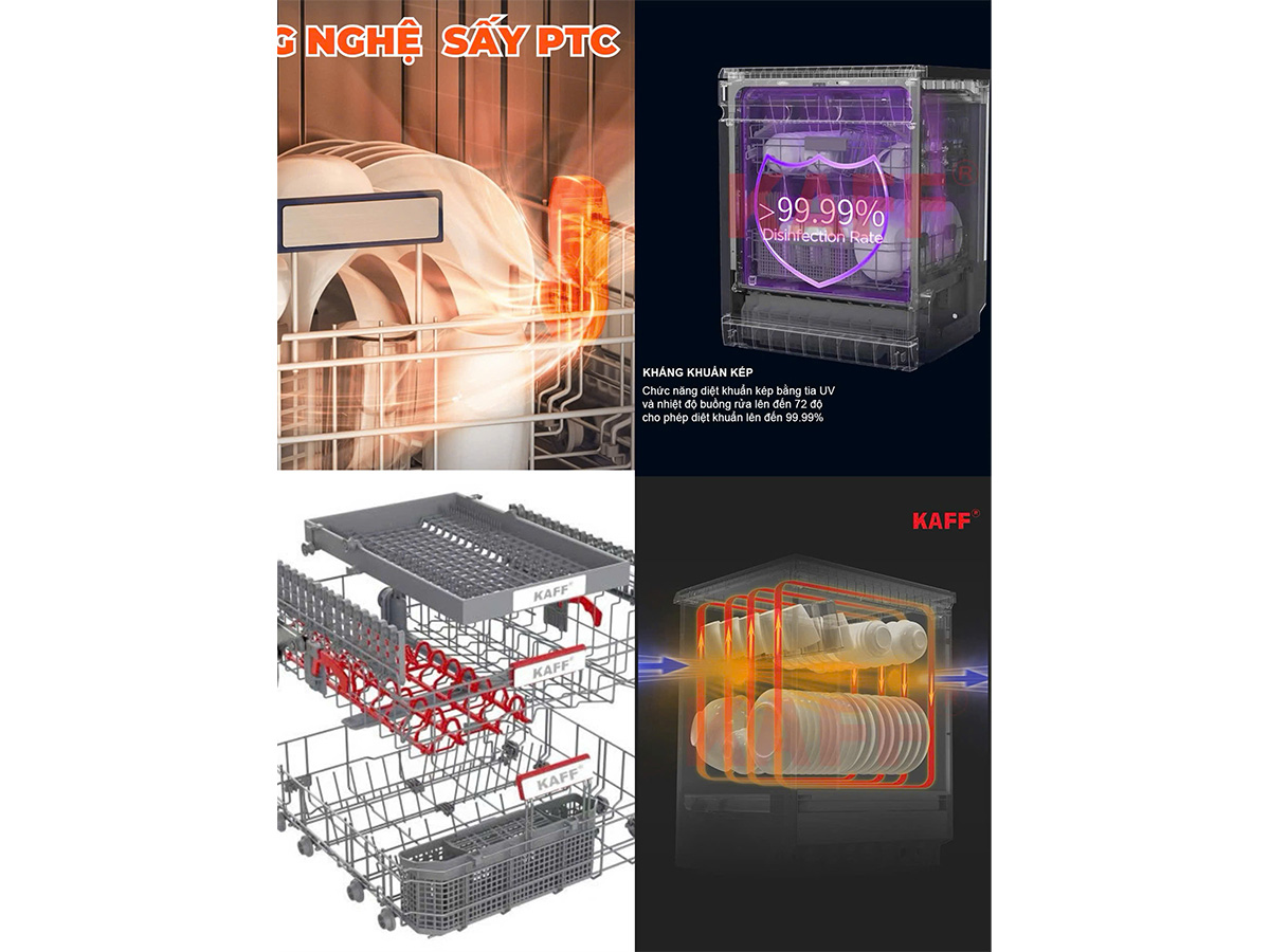 Máy rửa chén Kaff KF-SBL775B New Plus - META.vn