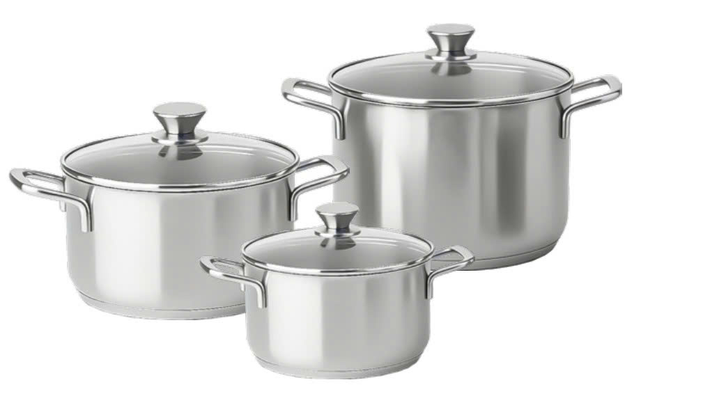 BỘ NỒI INOX 304 CAO CẤP 3 MÓN 6 THỨ KAFF KF-ST003S
